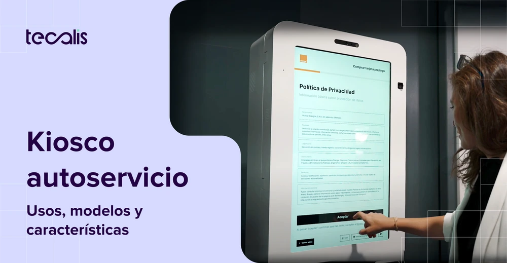 Mujer utilizando un kiosco autoservicio para adquirir una tarjeta prepago blogpost header