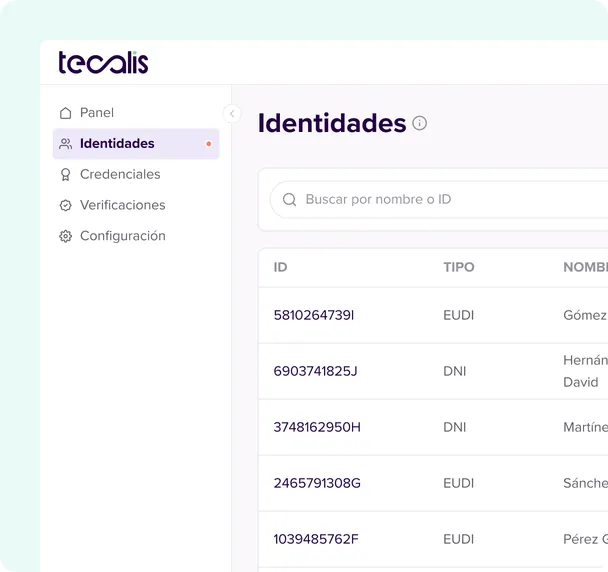 Portal de gestión de identidades