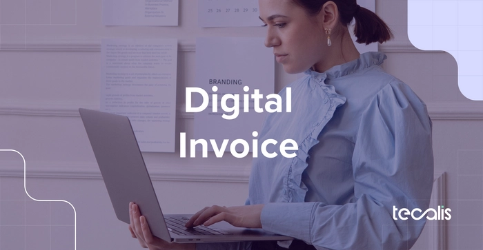 Financial professional reviewing a digital invoice
