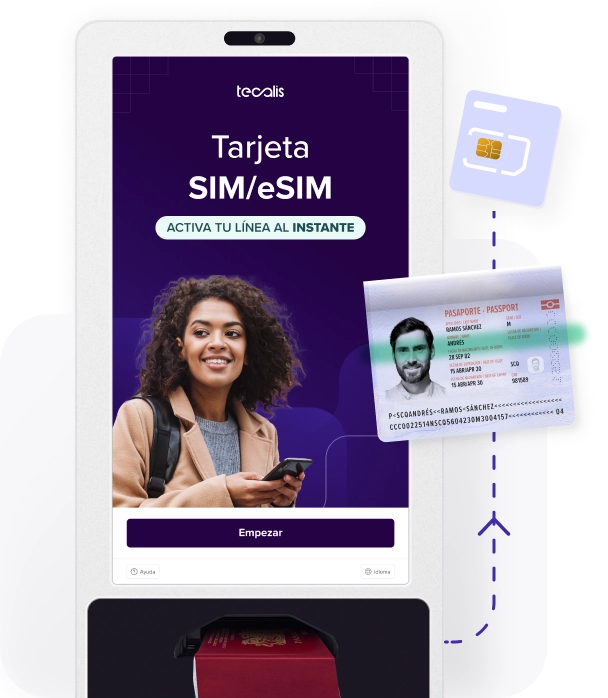 Expedición de tarjetas SIM activadas