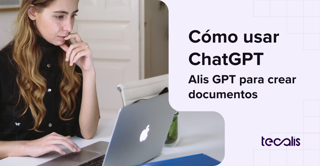 Persona usando AlisGPT para generar un contrato